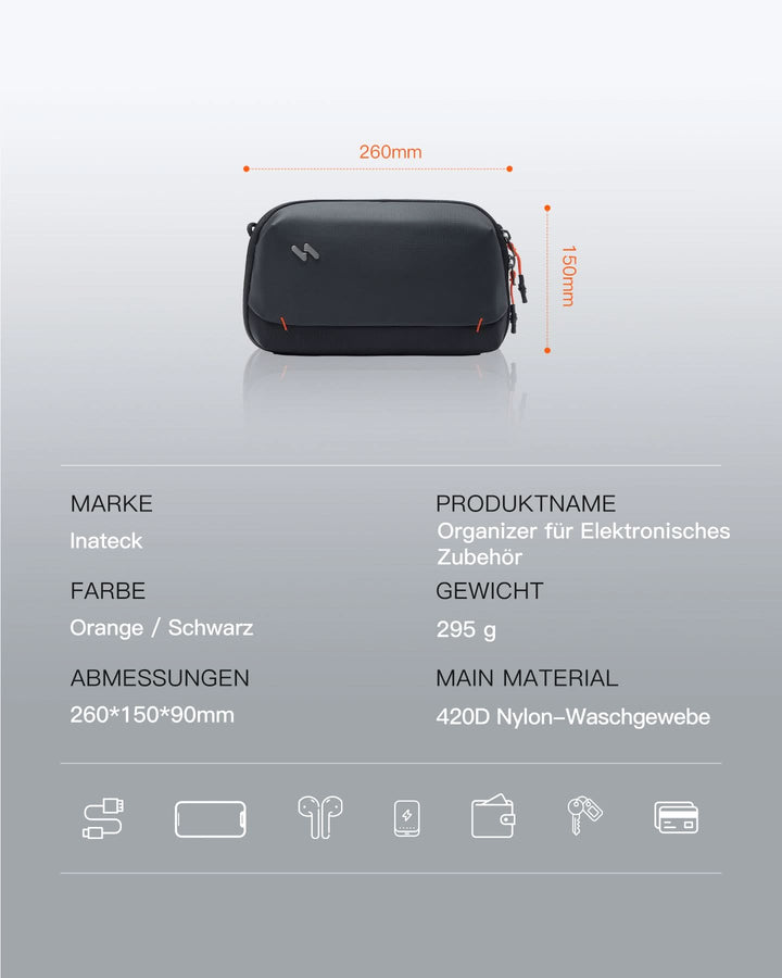 Praktischer Organizer für Elektronisches Zubehör, Spritz Wasserresistente Reisetasche, ABM35S