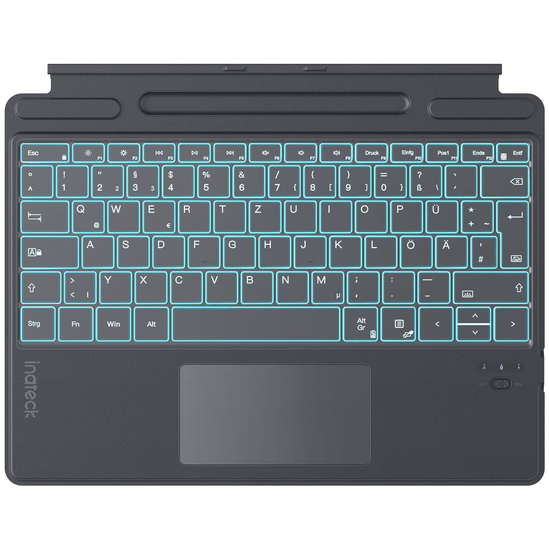 inateck DE Surface Pro AI Funktion Tastatur, Kompatibel mit Surface Pro 11/10/9/8/X, QWERTZ, KB05114 Gray