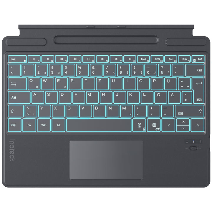 inateck DE Surface Pro AI Funktion Tastatur, Kompatibel mit Surface Pro 11/10/9/8/X, QWERTZ, KB05114 Gray