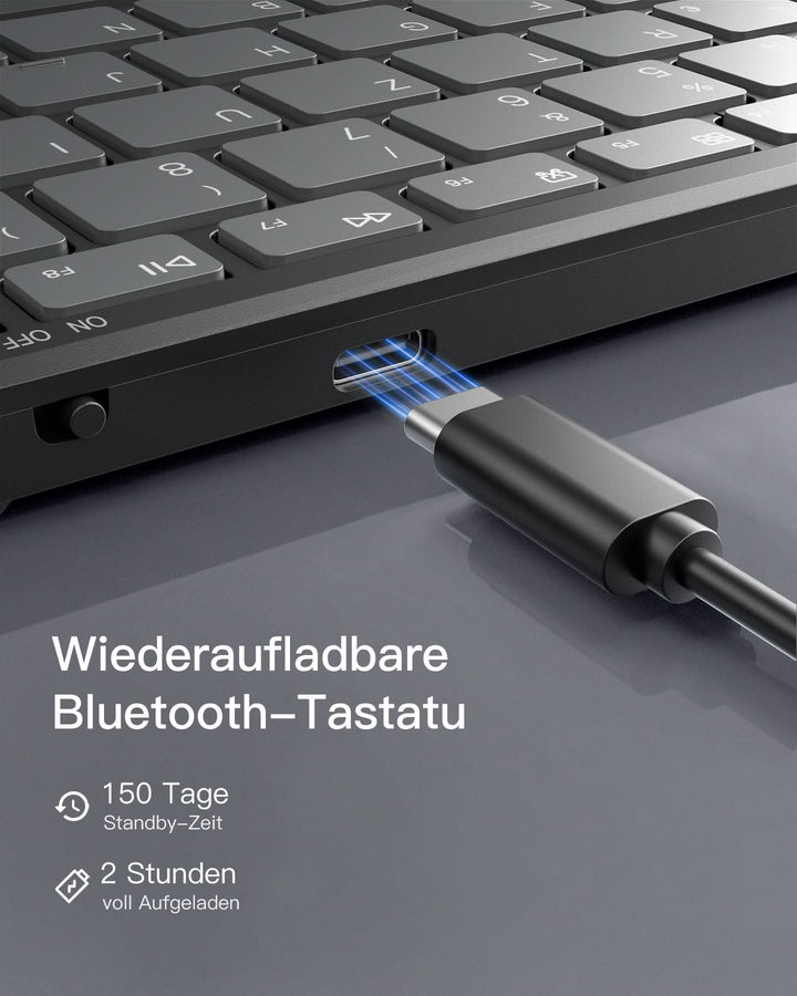 inateck DE Inateck Faltbare Tastatur Maus Set Kabellos,für iPad iPhone Mac Android Windows,N0158