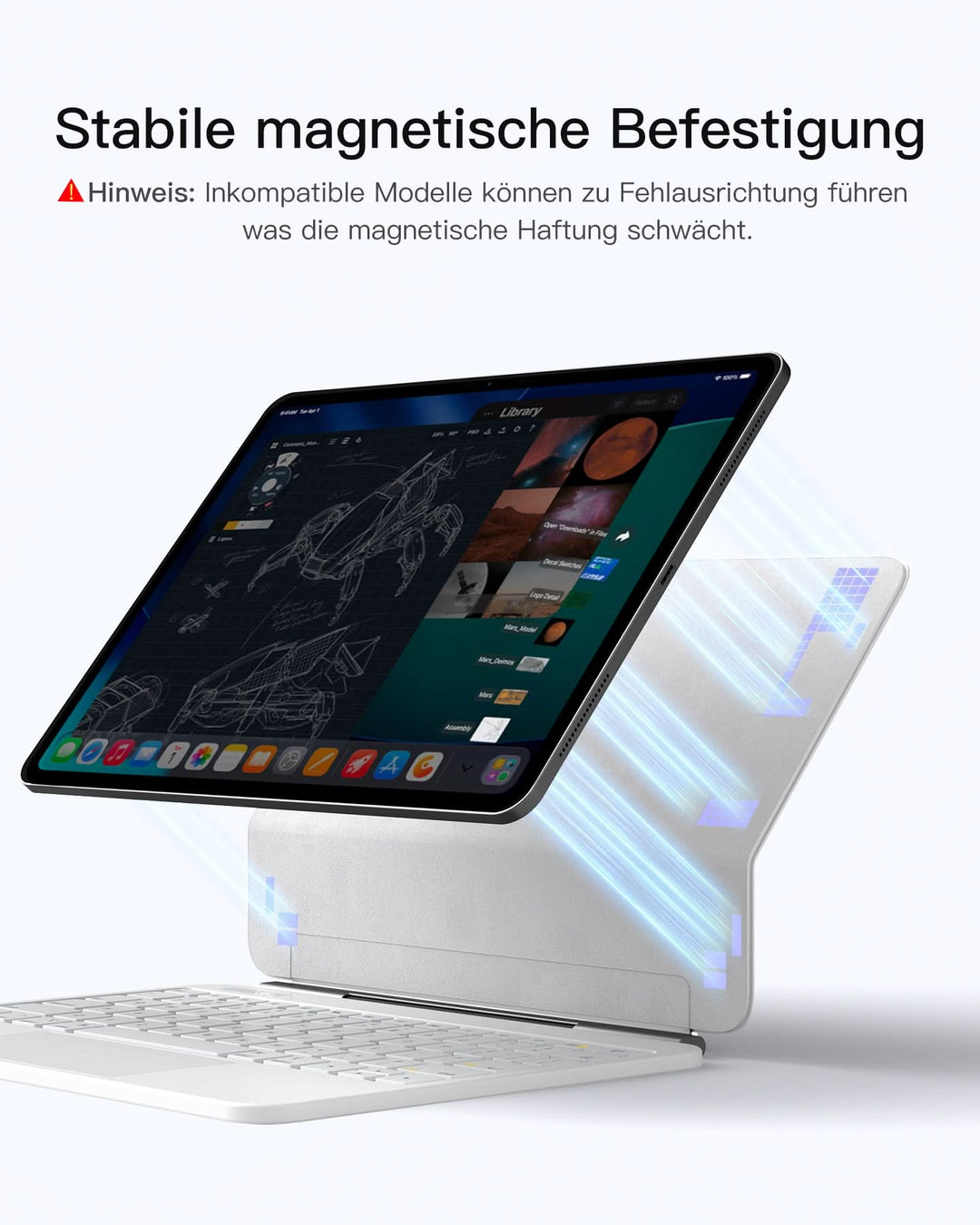 Inateck NeoMagic Magnetische Tastatur Hülle für iPad Air 11 Zoll(2025/2024), Magic Keyboard für iPad Pro 11", KB903-11A