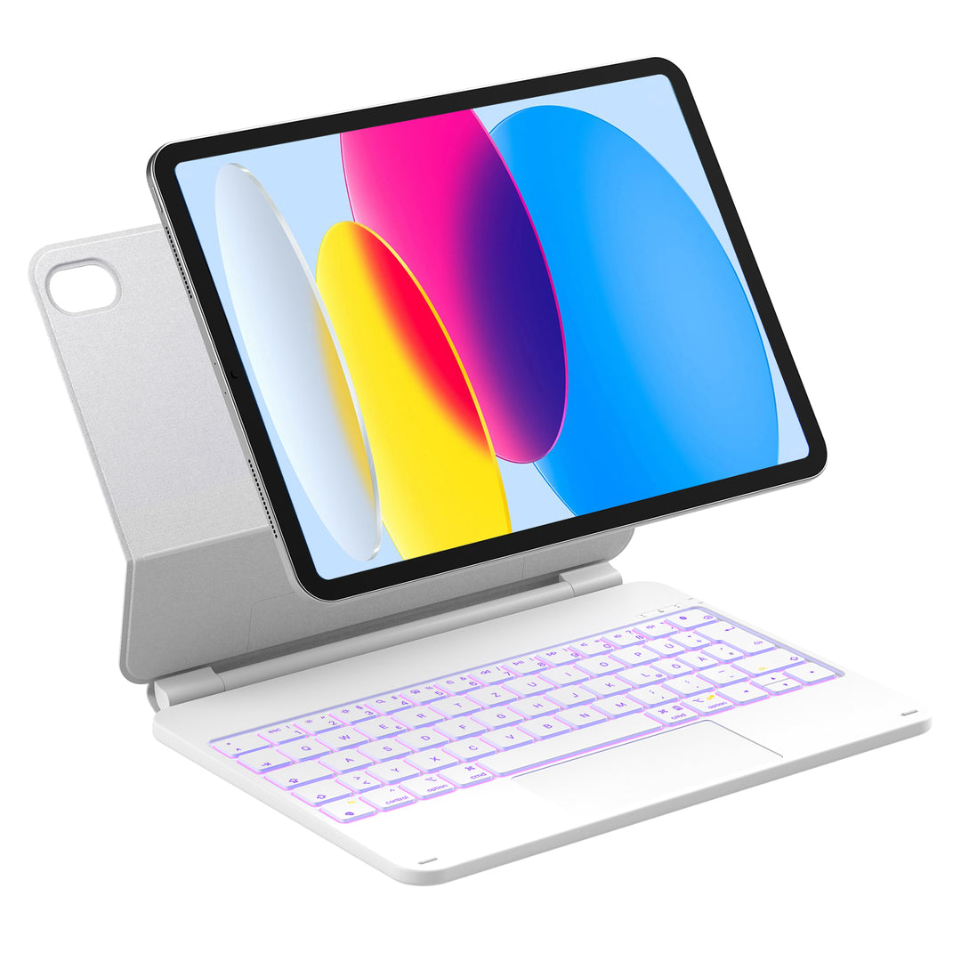 inateck DE NeoMagic Magnetische Tastatur Hülle für iPad 11" (A16 2025), iPad 10, KB09119-10 White