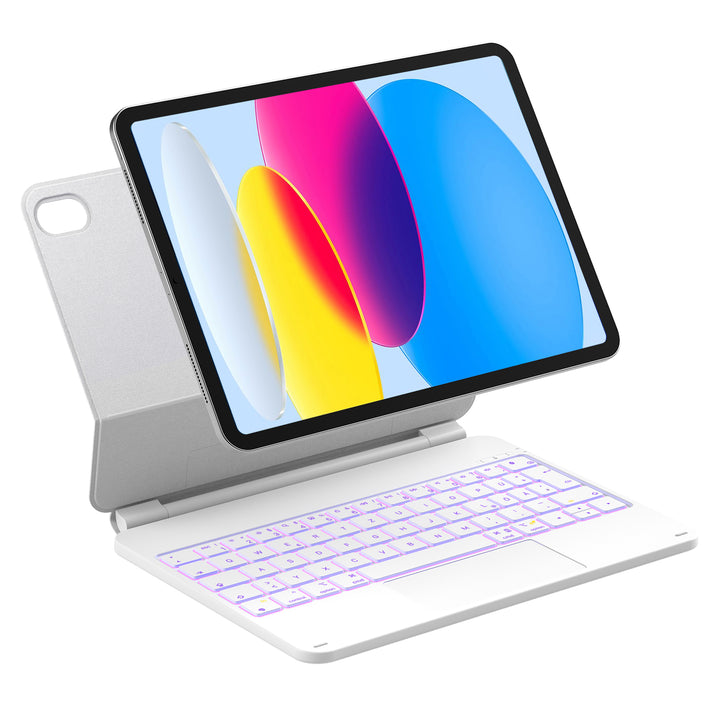 inateck DE NeoMagic Magnetische Tastatur Hülle für iPad 11" (A16 2025), iPad 10, KB09119-10 White
