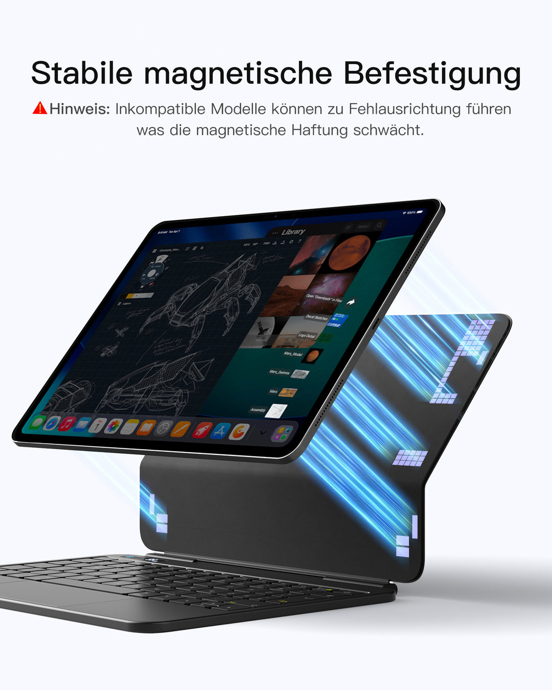 Inateck NeoMagic Magnetische Tastatur Hülle für iPad Air 11 Zoll(2025/2024), Magic Keyboard für iPad Pro 11", KB903-11A