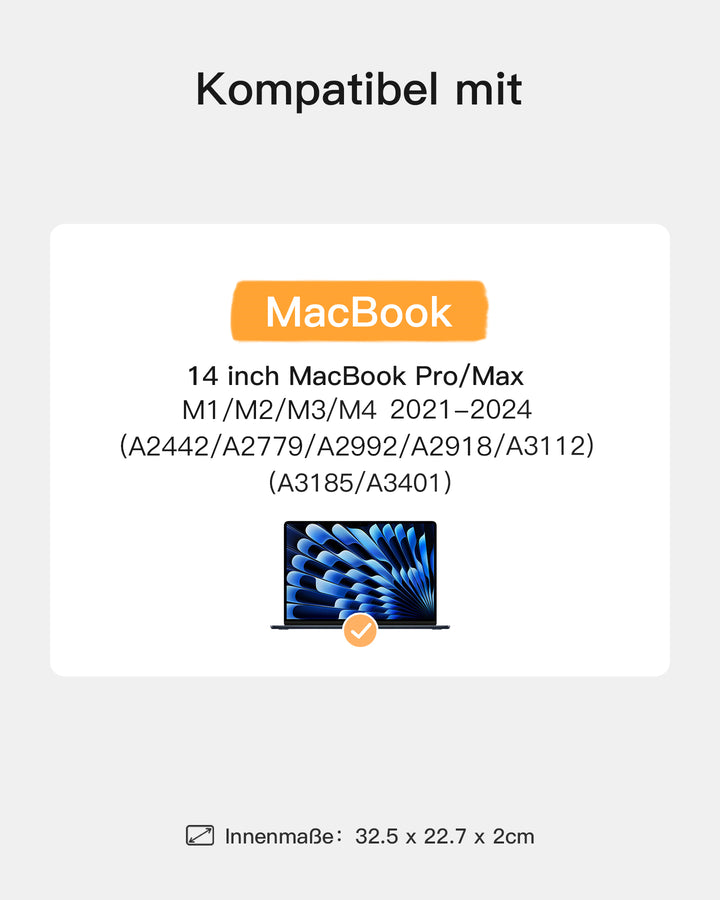 inateck DE Superstarke Laptophülle Tasche für MacBook Air/Pro M4/M3/M2/M1, LB01007