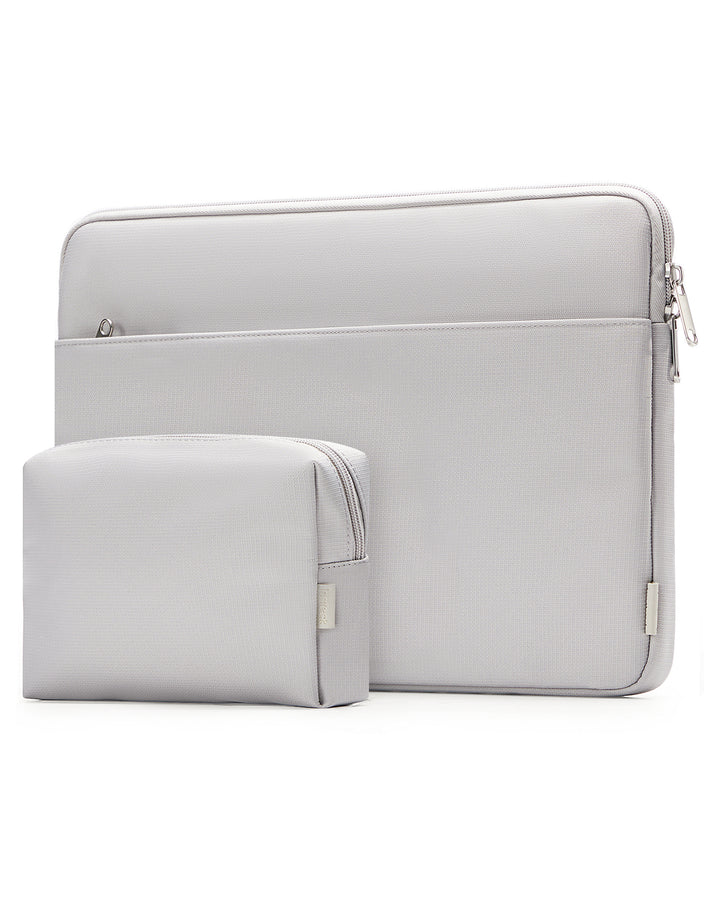 inateck DE Ultraleichte Laptoptasche Hülle 13-16 Zoll mit Zubehörtasche, LB01005 14 Zoll Mittelgrau