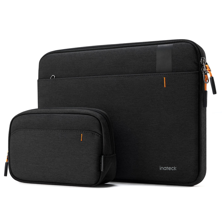 inateck DE Edgekeeper 360° Professioneller Schutz Hülle für 13" MacBook, mit Zubehörtasche, LB01011 16 Zoll Black