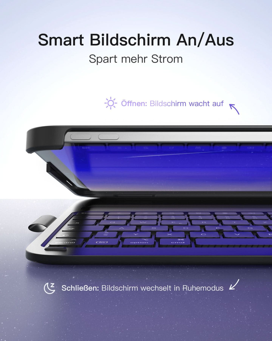 Ultraleichte Tastatur Hülle iPad 10, iPad Air 5/4, iPad Pro 11 4/3/2/1, QWERTZ, mit Stifthalter, BK2007 - Inateck Official DE