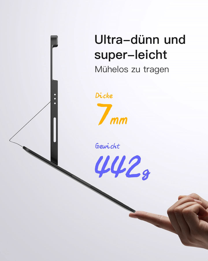 inateck DE Super-leicht Tastatur Hülle für iPad 11" 11 Gen (A16 2025), iPad 10, iPad Air 11" M3/M2 (2025/2024), iPad Air 5/4, iPad 