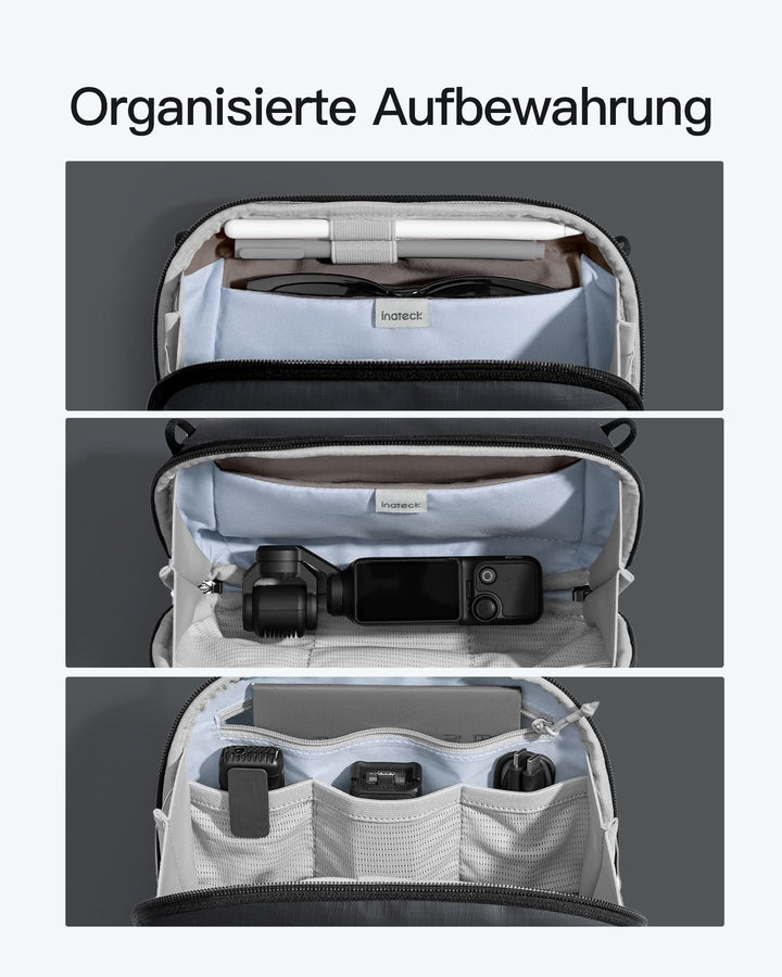 inateck DE Portabler Elektronik-Organizer, spritzwassergeschützte Reisezubehörtasche für Kabel, Power Banks, Hubs, ABM33