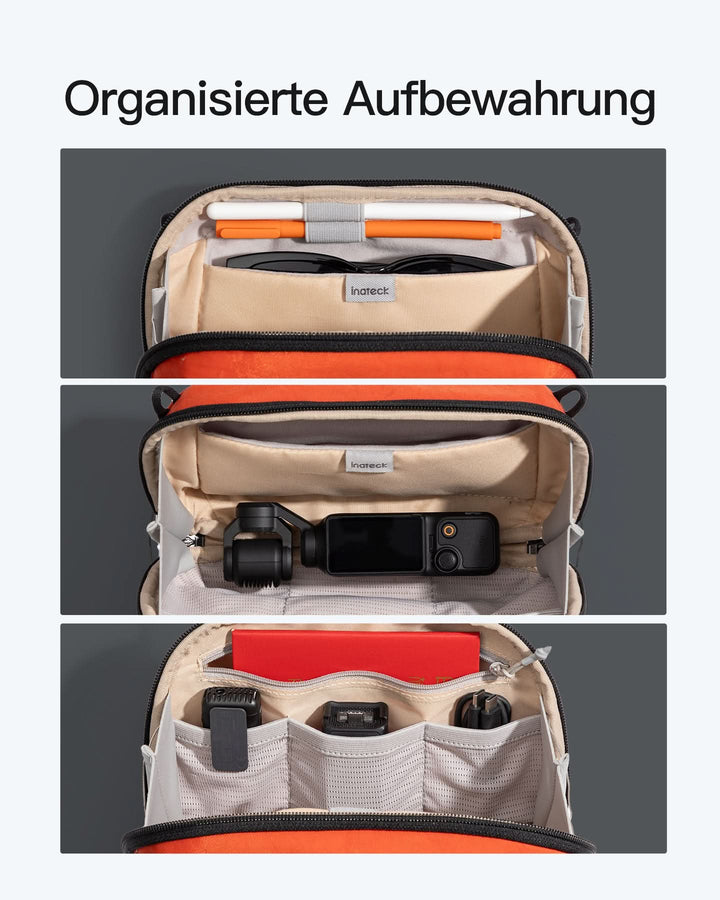 inateck DE Portabler Elektronik-Organizer, spritzwassergeschützte Reisezubehörtasche für Kabel, Power Banks, Hubs, ABM33