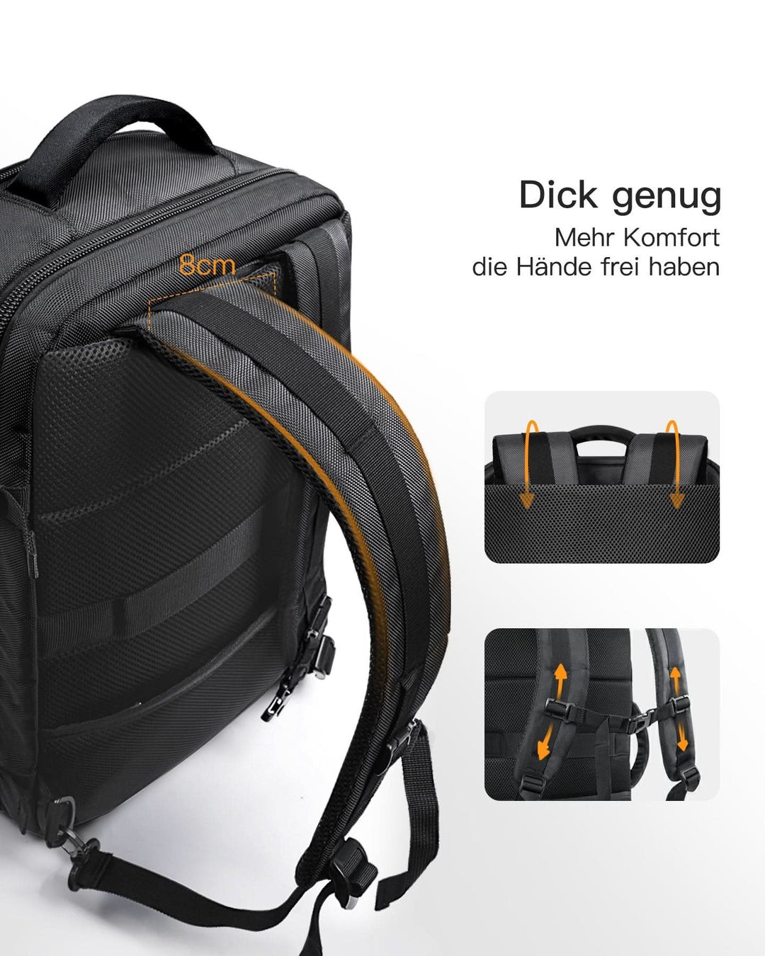 inateck DE 40L Supergroßer Handgepäck Reiserucksack Laptop Rucksack für 15,6-17 Zoll Notebooks, BP03001