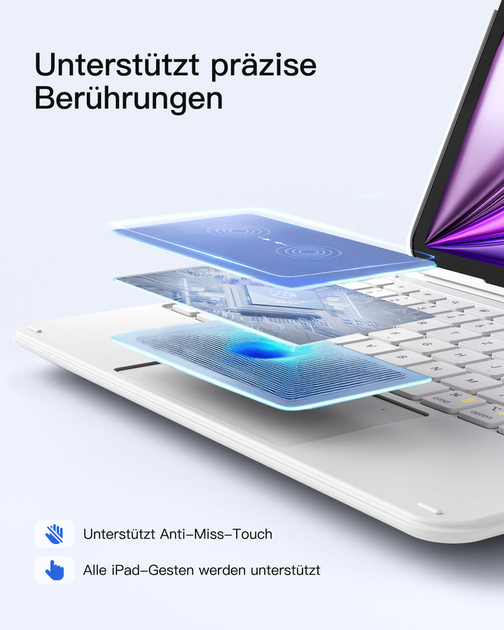 inateck DE Ultraleicht Tastatur für iPad 11" (A16 2025), iPad 10, iPad Air 11" M4/M3/M2 (2026/2025/2024), iPad Air 5/4, iPad Pro 11