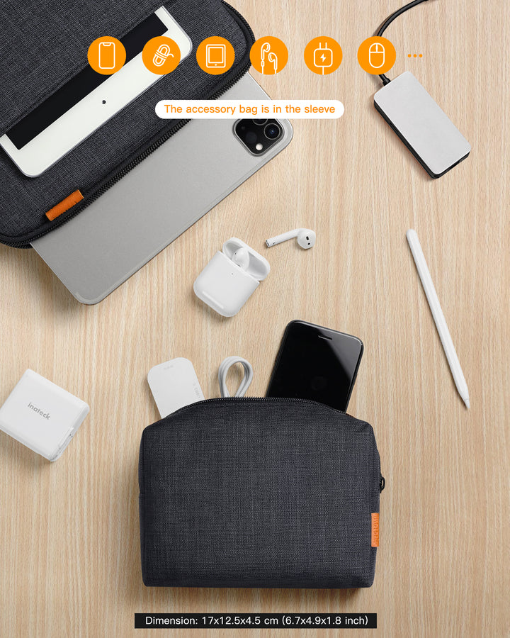 inateck DE EdgeKeeper 360° Rundumschutz Laptoptasche Hülle 13-16 Zoll mit Zubehörtasche, LB01006/S1