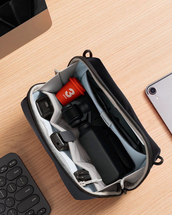 inateck DE Portabler Elektronik-Organizer, spritzwassergeschützte Reisezubehörtasche für Kabel, Power Banks, Hubs, ABM33