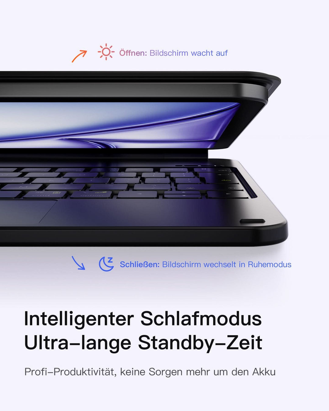 inateck DE NeoMagic Magnetische Tastatur Hülle für iPad 11" (A16 2025), iPad 10, KB09119-10