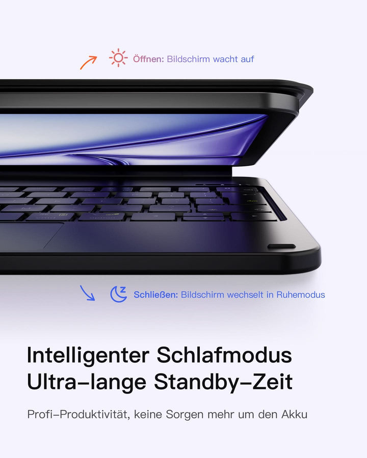 inateck DE NeoMagic Magnetische Tastatur Hülle für iPad 11" (A16 2025), iPad 10, KB09119-10