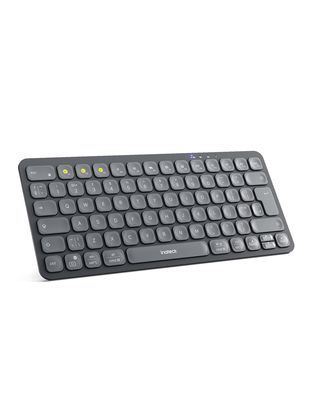 Bluetooth Tastatur Kabellose, QWERTZ für iPad Pro/Air/Mini/Windows/MacOS/Android, Ergonomisches mit KI Key,KB107