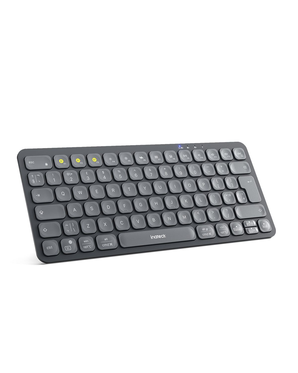 Bluetooth Tastatur Kabellose, QWERTZ für iPad Pro/Air/Mini/Windows/MacOS/Android, Ergonomisches mit KI Key,KB107