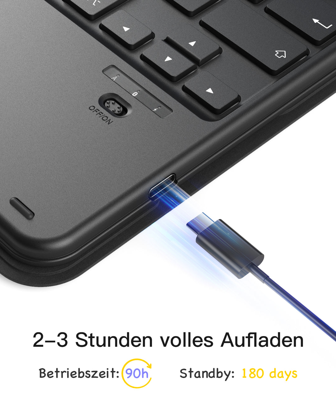 inateck DE Abnehmbar Tastatur für iPad 11" A16 (2025), iPad Air 11" M3/M2 (2025/2024), iPad Air 10.9" 5/4, iPad Pro 11" 4/3/2/1, KB