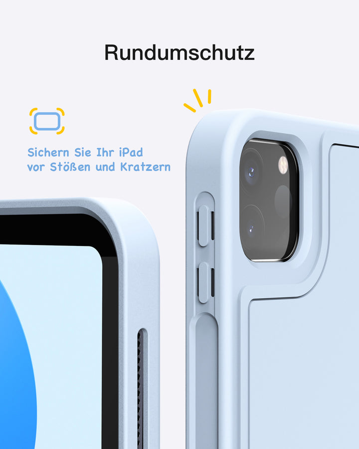 inateck DE Ultraleicht Tastatur Hülle für iPad 11" (A16 2025), iPad 10; iPad Air 11" M3/M2 (2025/2024), iPad Air 5/4; iPad Pro 11" 