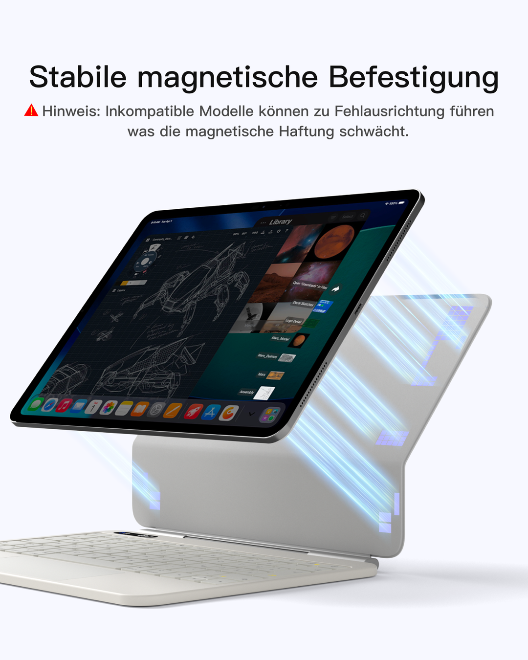 NeoMagic Magnetische Tastatur Hülle für iPad 11/10 Gen 2025 A16 11", QWERTZ, KB903-10