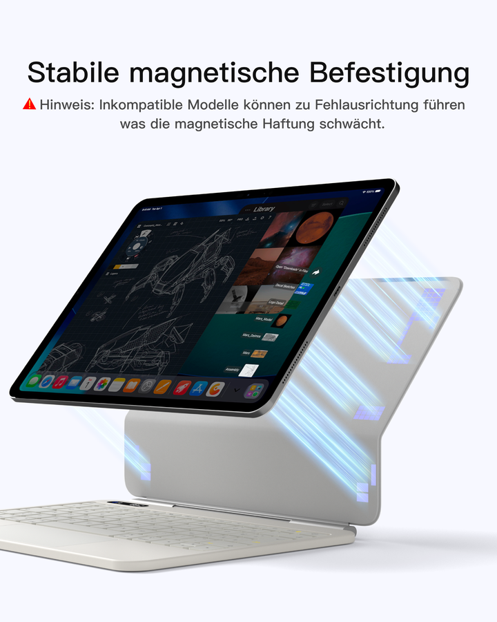NeoMagic Magnetische Tastatur Hülle für iPad 11/10 Gen 2025 A16 11", QWERTZ, KB903-10