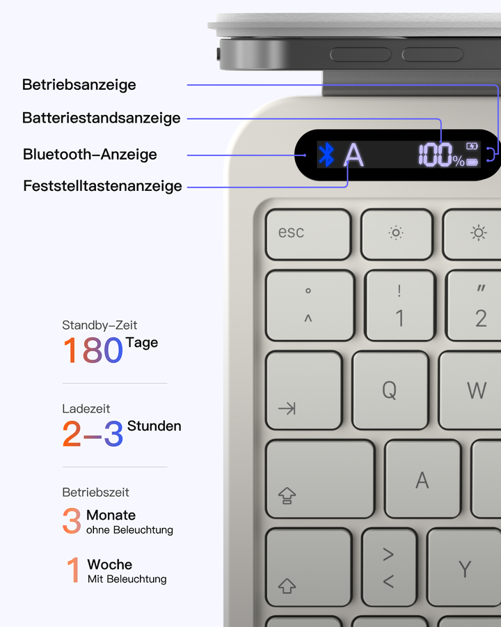 NeoMagic Magnetische Tastatur Hülle für iPad 11/10 Gen 2025 A16 11", QWERTZ, KB903-10