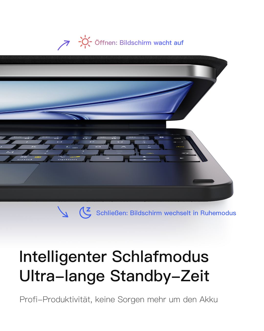Neo Magic Magnetische Tastaturhülle für iPad Air 11" M4/M3/M2 (2026/2025/2024), iPad Air 5/4, iPad Pro 11" 4/3/2/1, KB09