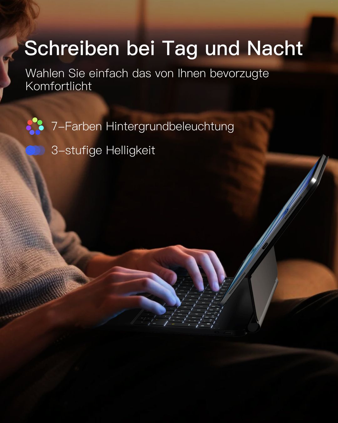 Neo Magic Magnetische Tastaturhülle für iPad Air 11" M4/M3/M2 (2026/2025/2024), iPad Air 5/4, iPad Pro 11" 4/3/2/1, KB09