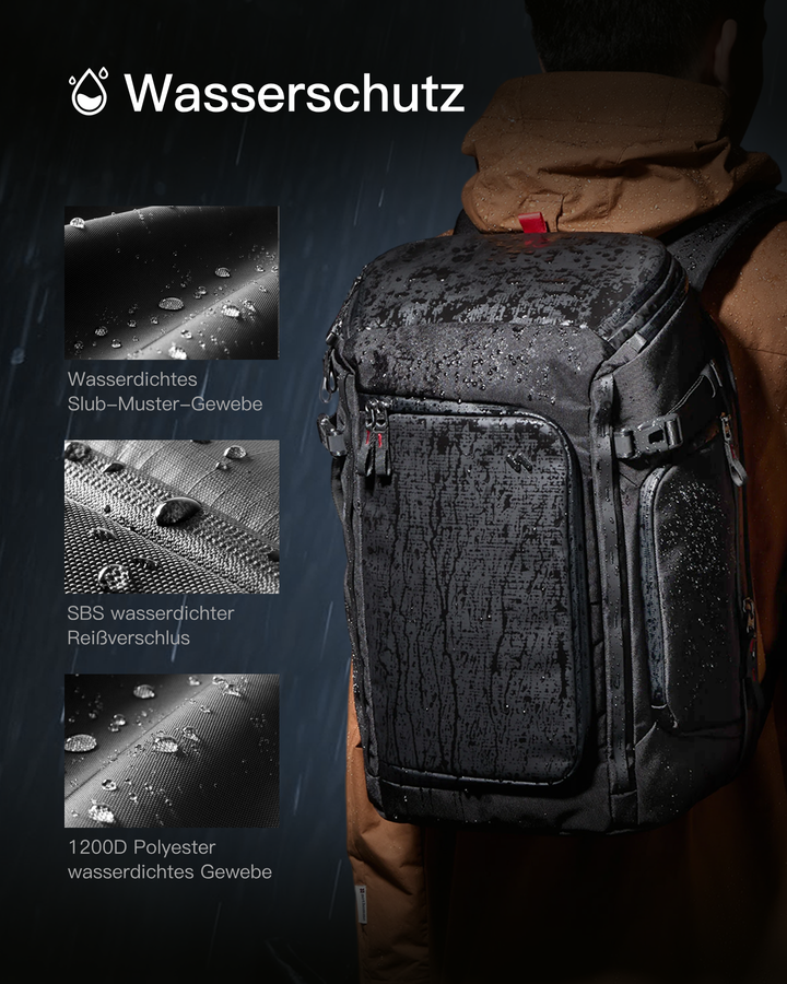 Handgepäck Rucksack 28-40L, TSA Freundlich Groß Reiserucksack Spritzwassergeschützt Travel Backpack für 17 Zoll Laptop, BPX31