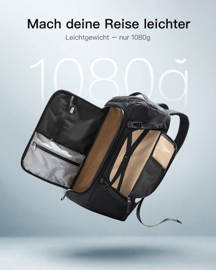 Leichter Reiserucksack 36-43L erweiterbar, TSA freundlicher Travel Laptop Backpack für Herren Damen, BPX36
