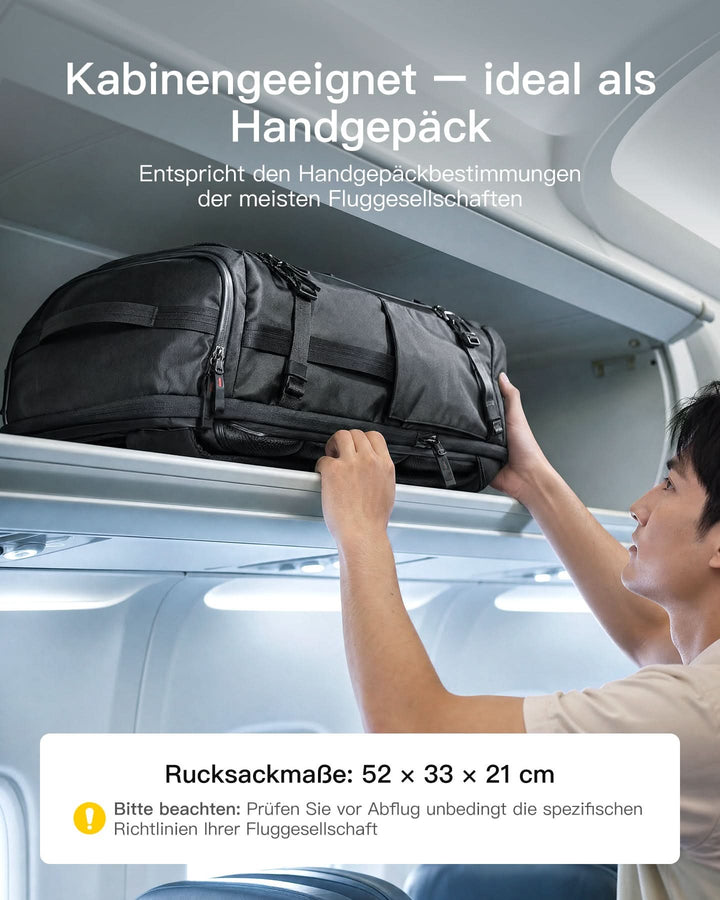 Leichter Reiserucksack 36-43L erweiterbar, TSA freundlicher Travel Laptop Backpack für Herren Damen, BPX36