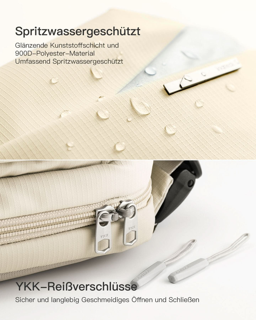 inateck DE Sling Bag mit 19 eingebaute Taschen, stylische Crossbody Bag mit verstellbarem Schultergurt, LB03014