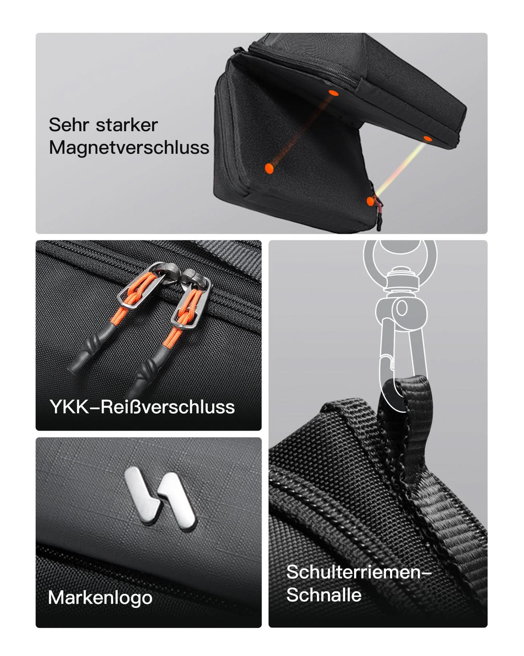 inateck DE Multifunktionaler Kabeltasche Elektronik Organizer, Spritzwassergeschütztes, ABM34