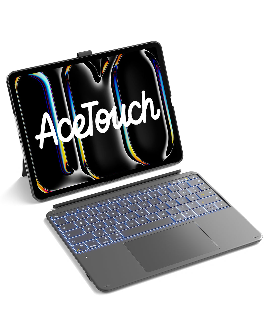 inateck DE Inateck Abnehmbar Tastatur Hülle Kompatibel mit iPad Pro 13" (2025/2024) M5/M4,QWERTZ,AceTouch, KB04122-13P