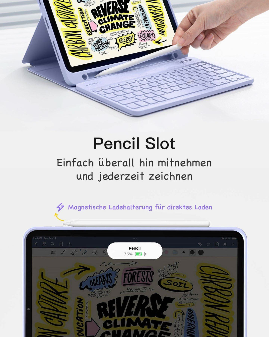 Tastatur Hülle iPad 10 Gen. 2022, iPad Air 5/4 (2022/2020), iPad Pro 11 4/3/2/1, KB04002 - Inateck Official DE