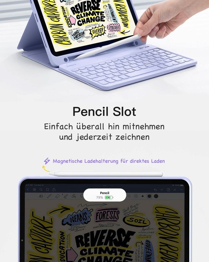 Tastatur Hülle iPad 10 Gen. 2022, iPad Air 5/4 (2022/2020), iPad Pro 11 4/3/2/1, KB04002 - Inateck Official DE